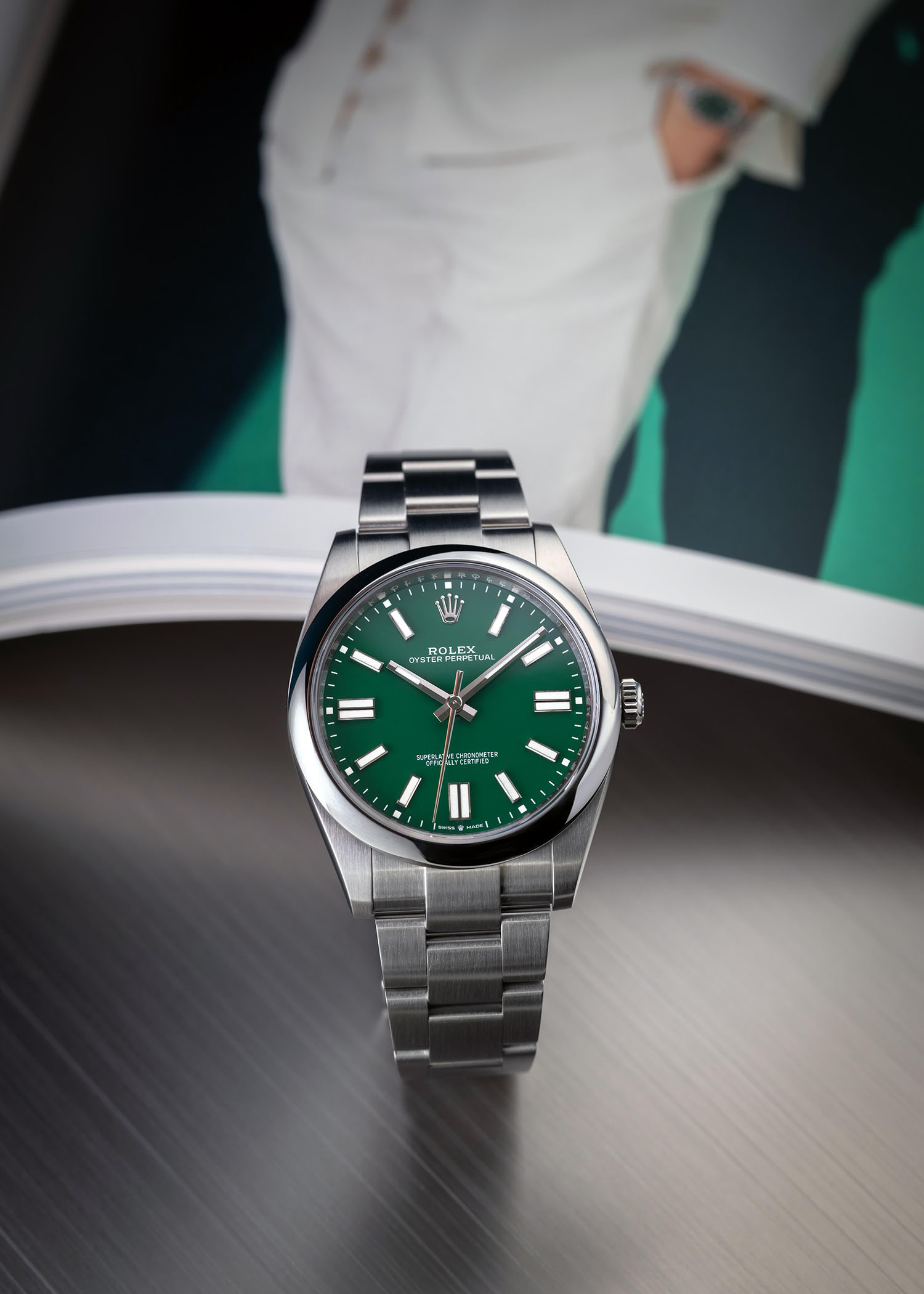 Rolex Oyster Perpetual 41 Green for sale